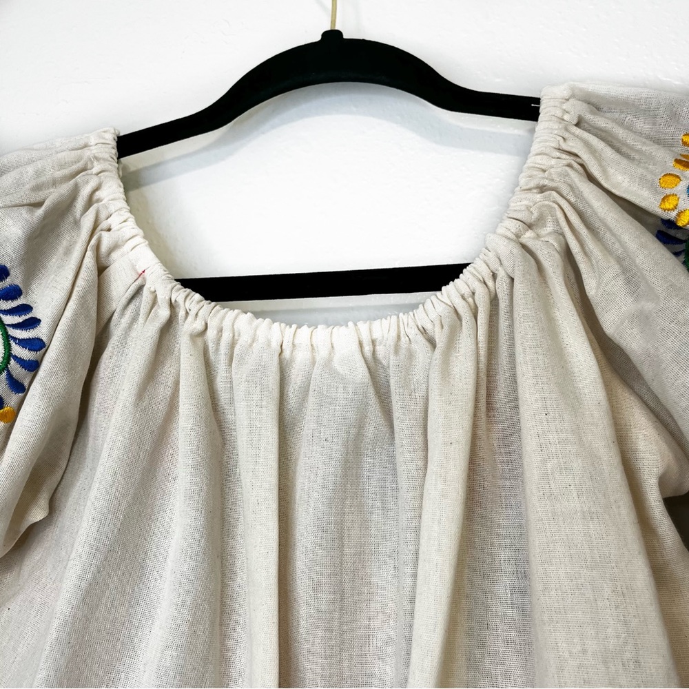 Mexican Embroidered Floral blouse NWOT - Picture 5 of 7
